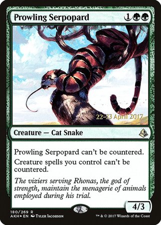 Prowling Serpopard [Amonkhet Promos] | Arkham Games and Comics