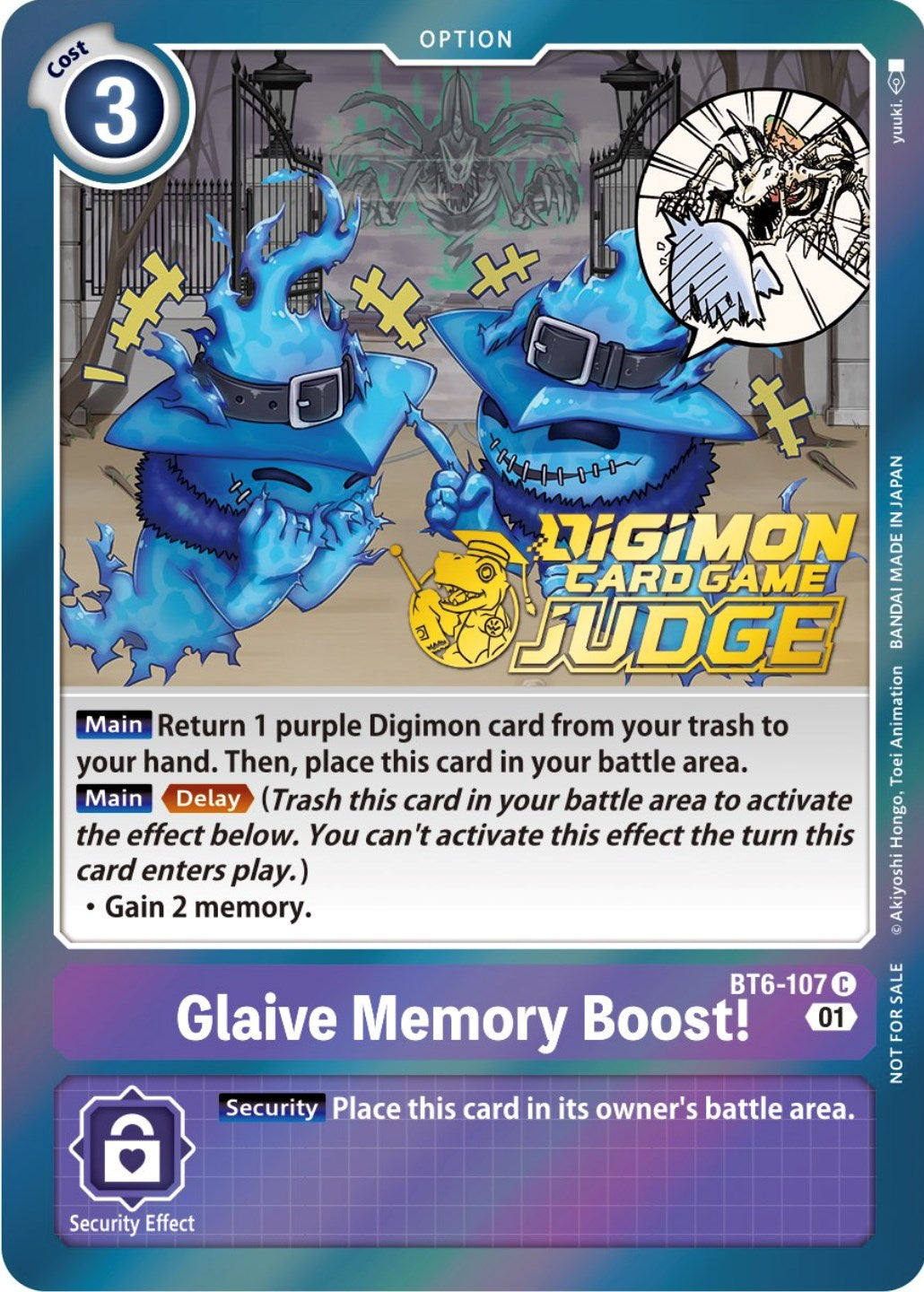 Glaive Memory Boost! [BT6-107] (Judge Pack 3) [Double Diamond Promos] | Arkham Games and Comics