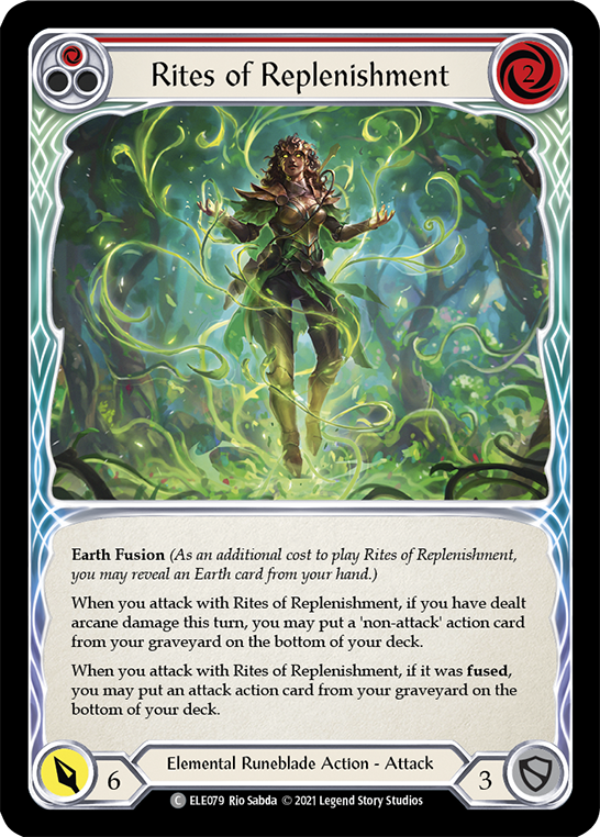 Rites of Replenishment (Red) [ELE079] (Tales of Aria)  1st Edition Rainbow Foil | Arkham Games and Comics