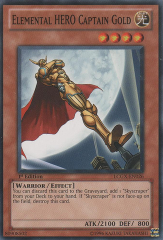 Elemental HERO Captain Gold [LCGX-EN026] Common | Arkham Games and Comics