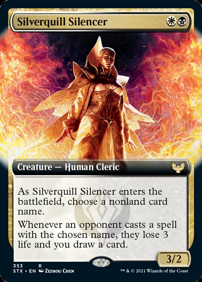 Silverquill Silencer (Extended) [Strixhaven: School of Mages] | Arkham Games and Comics