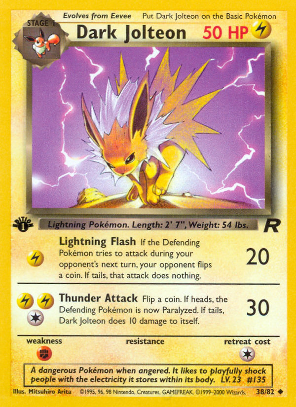 Dark Jolteon (38/82) [Team Rocket 1st Edition] | Arkham Games and Comics