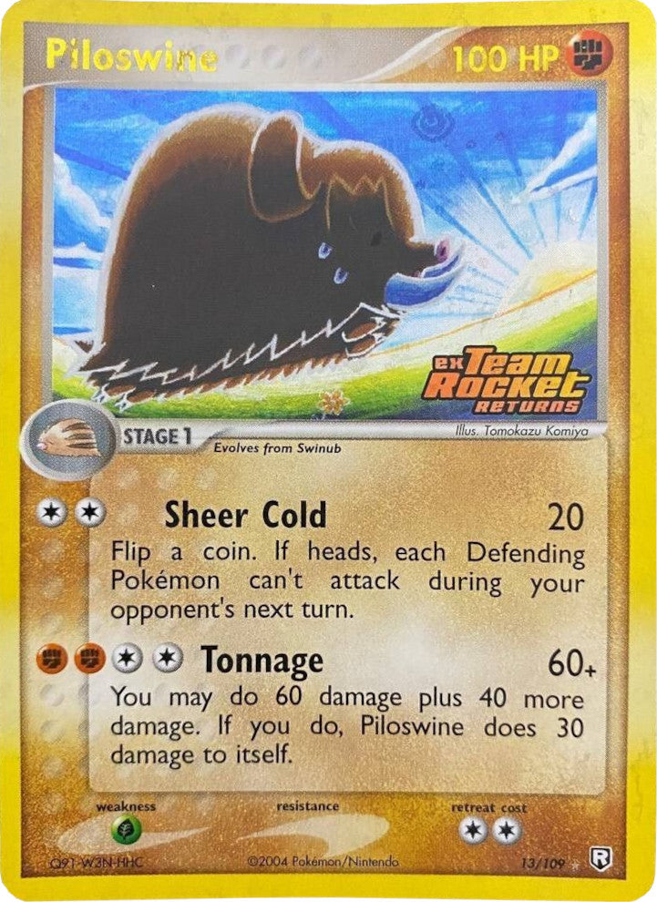 Piloswine (13/109) (Stamped) [EX: Team Rocket Returns] | Arkham Games and Comics