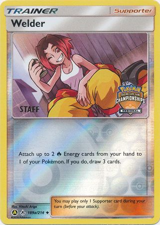 Welder (189a/214) (Regional Championship Promo Staff) [Sun & Moon: Unbroken Bonds] | Arkham Games and Comics