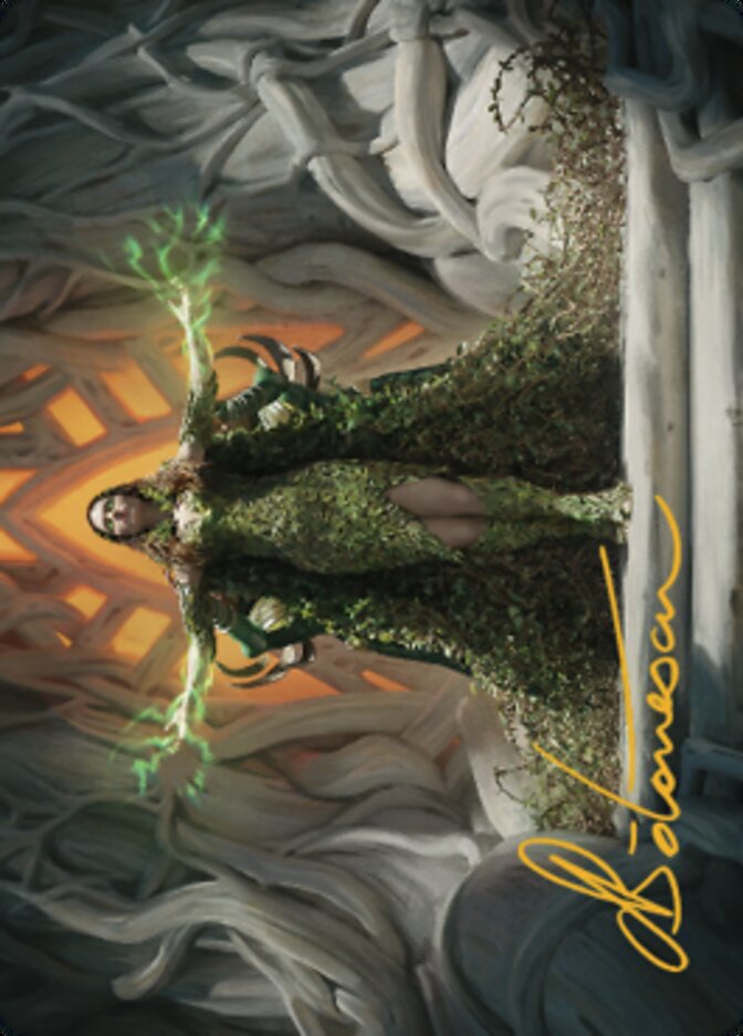 Titania, Voice of Gaea Art Card (Gold-Stamped Signature) [The Brothers' War Art Series] | Arkham Games and Comics