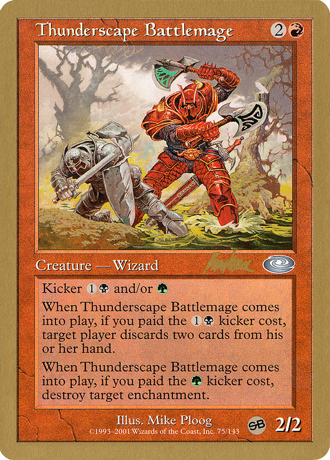 Thunderscape Battlemage (Brian Kibler) (SB) [World Championship Decks 2002] | Arkham Games and Comics