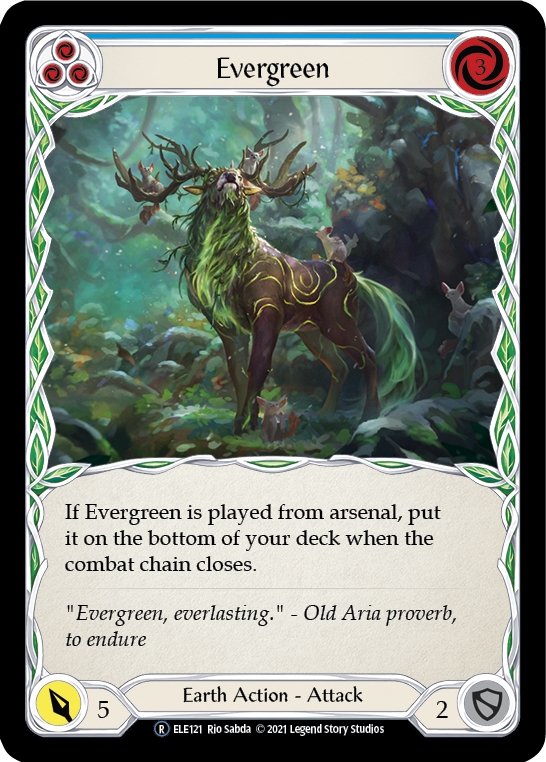 Evergreen (Blue) [U-ELE121] (Tales of Aria Unlimited)  Unlimited Rainbow Foil | Arkham Games and Comics