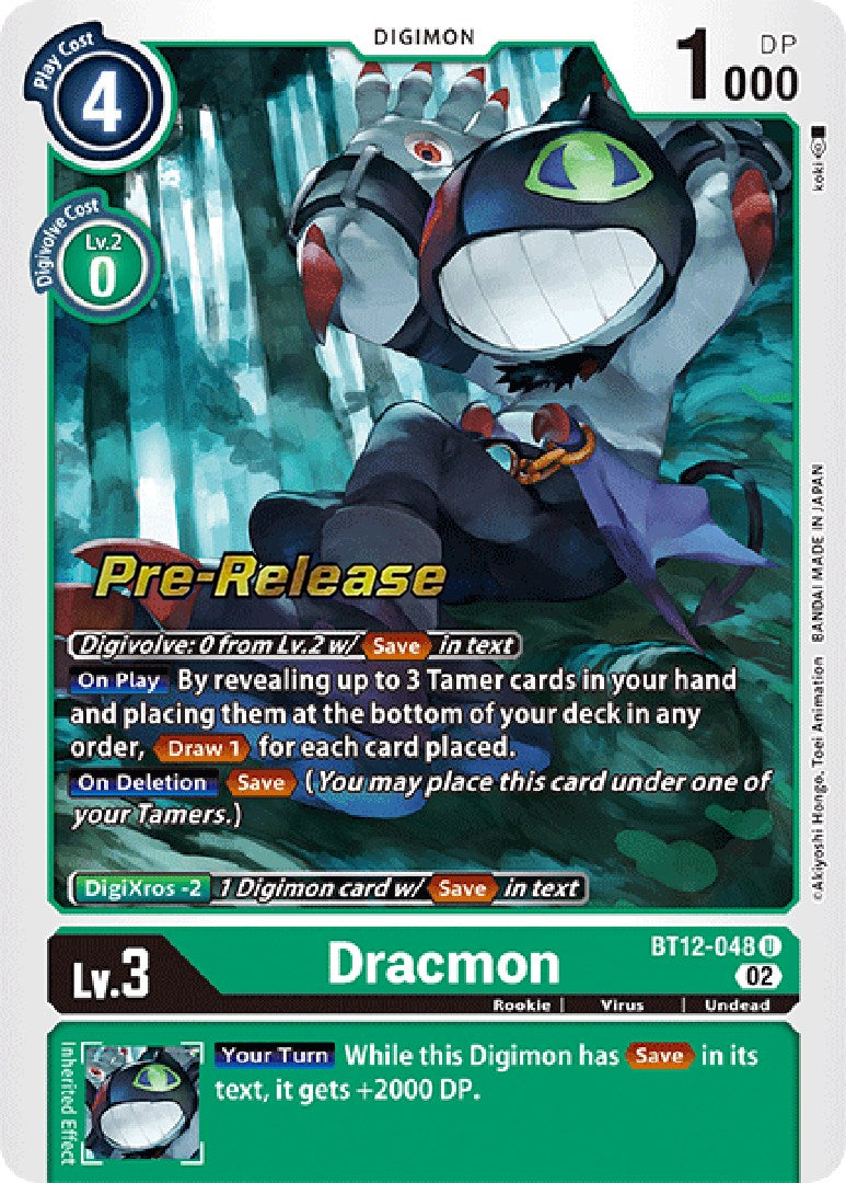 Dracmon [BT12-048] [Across Time Pre-Release Cards] | Arkham Games and Comics