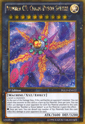 Number C9: Chaos Dyson Sphere [PGLD-EN022] Gold Secret Rare | Arkham Games and Comics