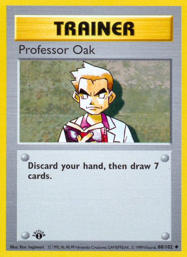 Professor Oak (88/102) (Shadowless) [Base Set 1st Edition] | Arkham Games and Comics