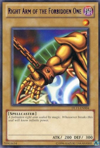 Right Arm of the Forbidden One (Purple) [DL11-EN004] Rare | Arkham Games and Comics