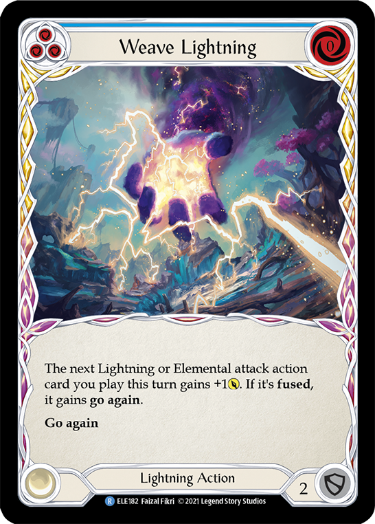 Weave Lightning (Blue) [ELE182] (Tales of Aria)  1st Edition Normal | Arkham Games and Comics