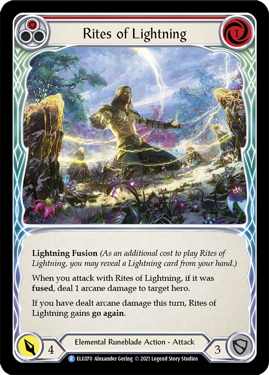 Rites of Lightning (Red) [ELE070] (Tales of Aria)  1st Edition Normal | Arkham Games and Comics