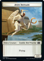 Worm // Aven Initiate Double-sided Token [Double Masters 2022 Tokens] | Arkham Games and Comics