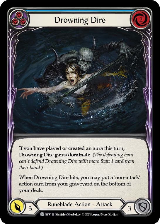 Drowning Dire (Blue) [EVR112] (Everfest)  1st Edition Normal | Arkham Games and Comics