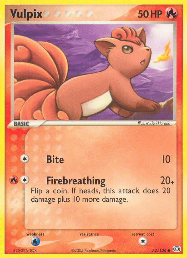 Vulpix (72/106) [EX: Emerald] | Arkham Games and Comics