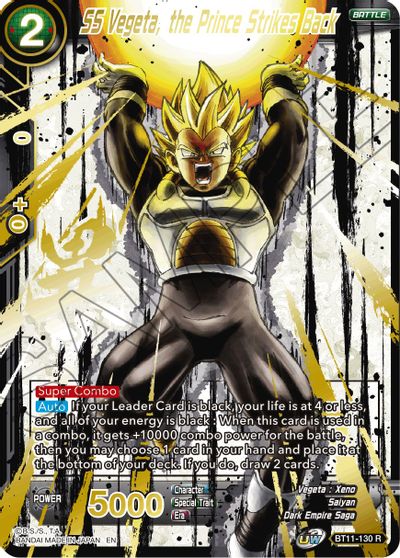 SS Vegeta, the Prince Strikes Back (Alternate Art) (BT11-130) [Special Anniversary Set 2021] | Arkham Games and Comics