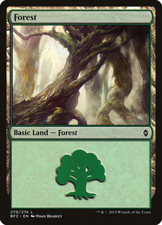 Forest (270) [Battle for Zendikar] | Arkham Games and Comics