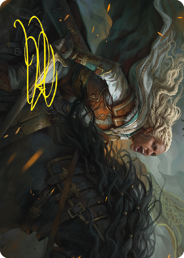 Eowyn, Fearless Knight Art Card (Gold-Stamped Signature) [The Lord of the Rings: Tales of Middle-earth Art Series] | Arkham Games and Comics