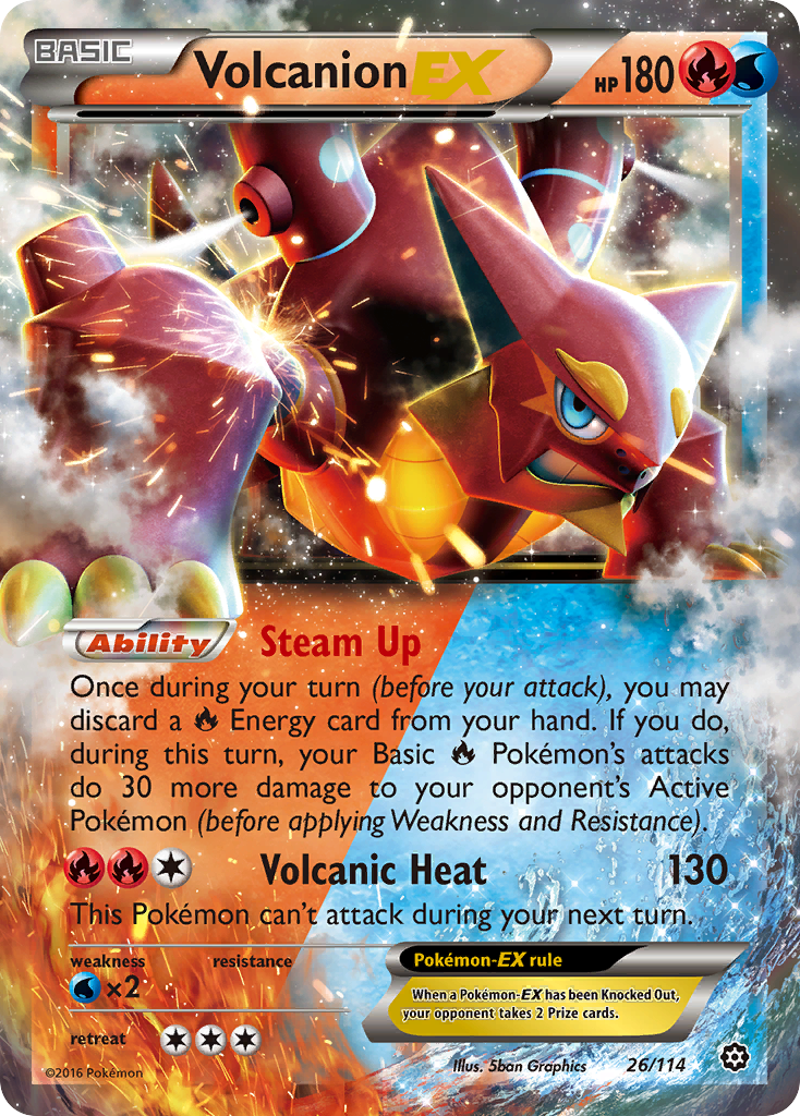 Volcanion EX (26/114) [XY: Steam Siege] | Arkham Games and Comics