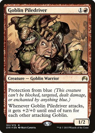 Goblin Piledriver [Magic Origins Promos] | Arkham Games and Comics
