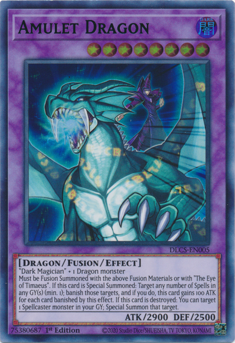 Amulet Dragon (Green) [DLCS-EN005] Ultra Rare | Arkham Games and Comics