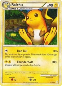 Raichu (10/123) (Cracked Ice Holo) [HeartGold & SoulSilver: Base Set] | Arkham Games and Comics