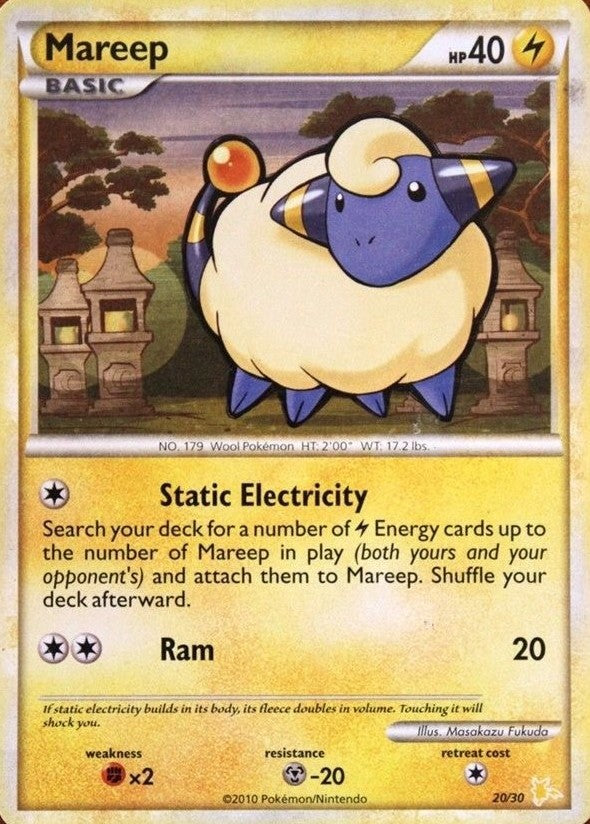 Mareep (20/30) [HeartGold & SoulSilver: Trainer Kit - Raichu] | Arkham Games and Comics