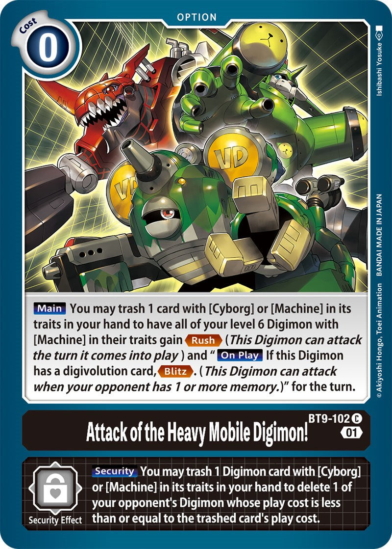 Attack of the Heavy Mobile Digimon! [BT9-102] [X Record] | Arkham Games and Comics