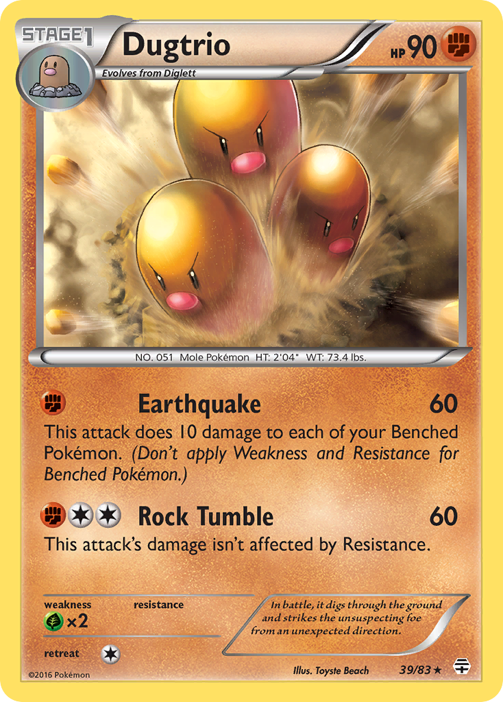 Dugtrio (39/83) [XY: Generations] | Arkham Games and Comics