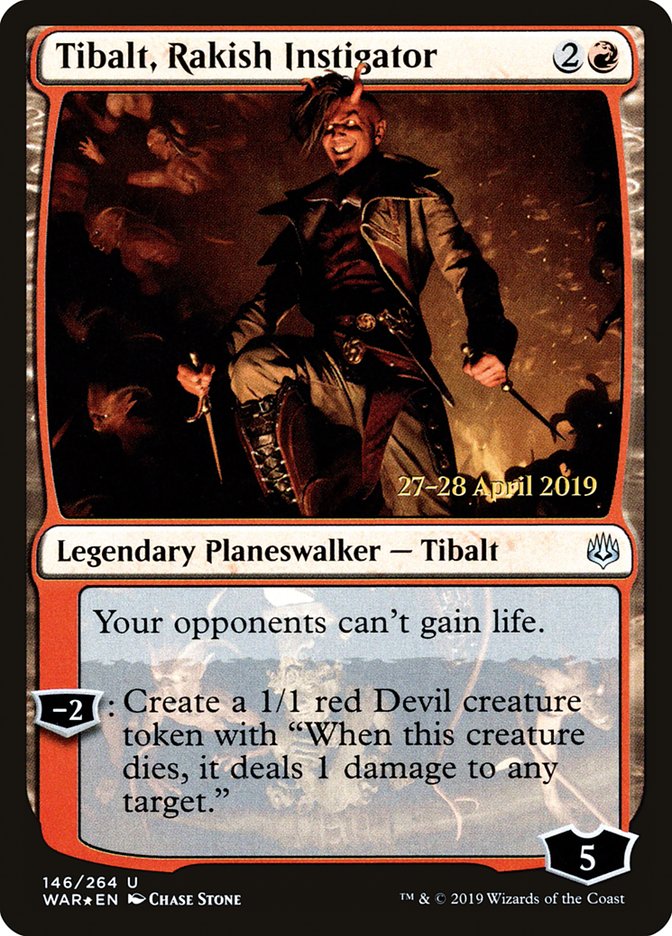 Tibalt, Rakish Instigator  [War of the Spark Prerelease Promos] | Arkham Games and Comics