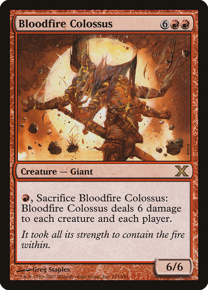 Bloodfire Colossus [Tenth Edition] | Arkham Games and Comics