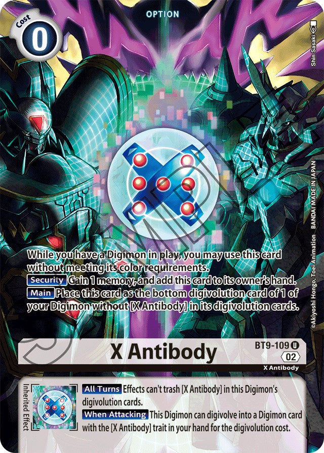 X Antibody [BT9-109] (Alternate Art) [Starter Deck: Beelzemon Advanced Deck Set] | Arkham Games and Comics