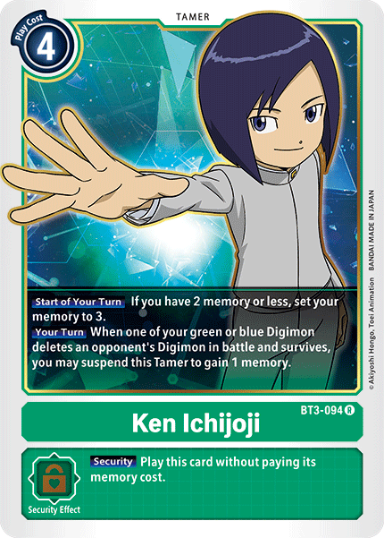 Ken Ichijoji [BT3-094] [Release Special Booster Ver.1.5] | Arkham Games and Comics