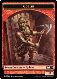 Goblin // Thopter Double-sided Token (Game Night) [Core Set 2019 Tokens] | Arkham Games and Comics