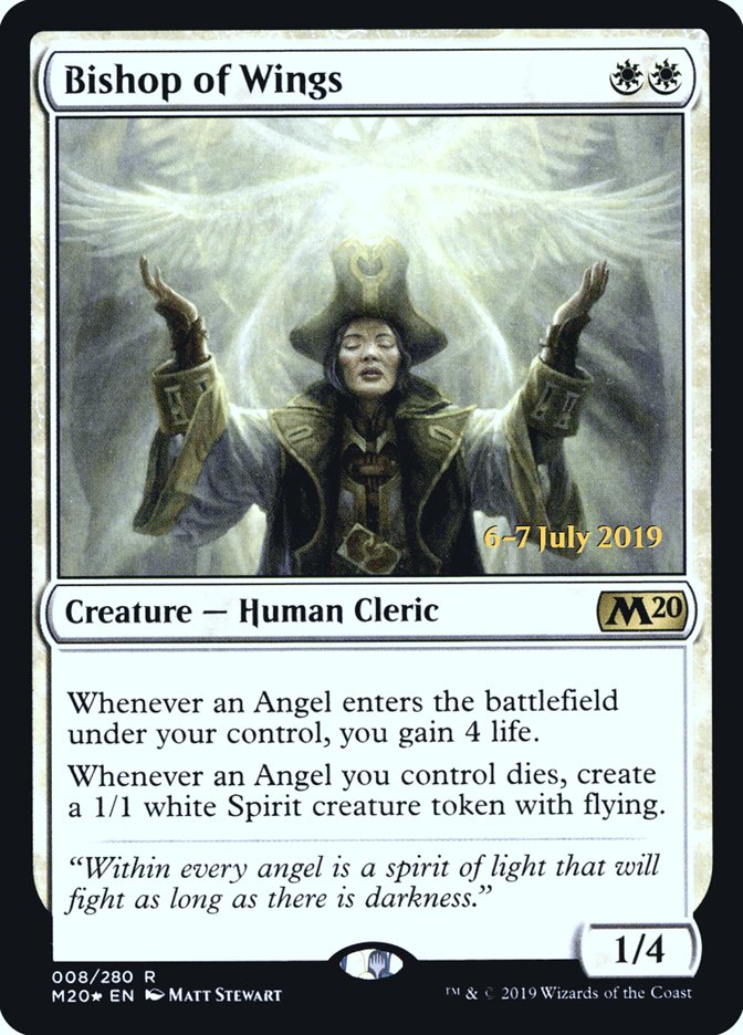 Bishop of Wings  [Core Set 2020 Prerelease Promos] | Arkham Games and Comics