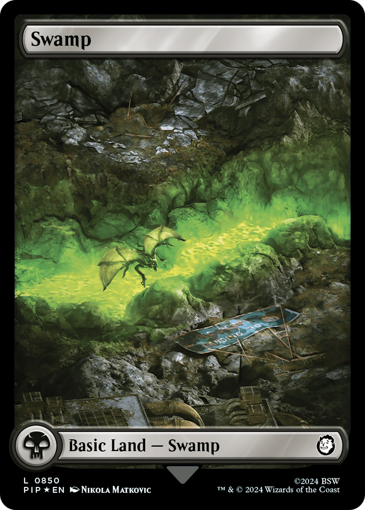 Swamp (0850) (Surge Foil) [Fallout] | Arkham Games and Comics