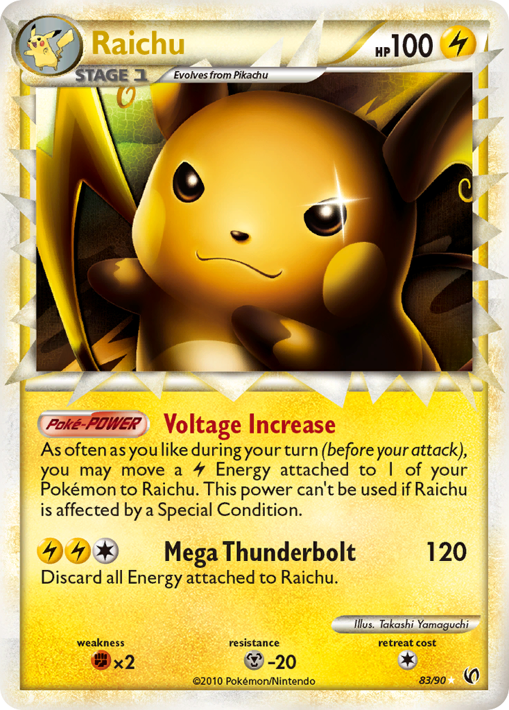 Raichu (83/90) [HeartGold & SoulSilver: Undaunted] | Arkham Games and Comics