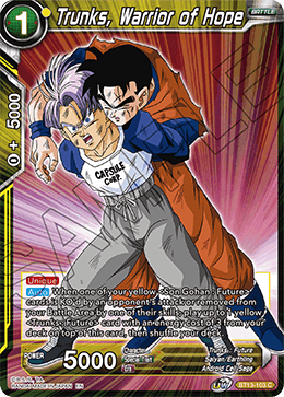 Trunks, Warrior of Hope (Common) [BT13-103] | Arkham Games and Comics