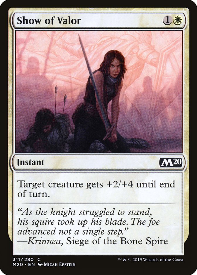 Show of Valor [Core Set 2020] | Arkham Games and Comics