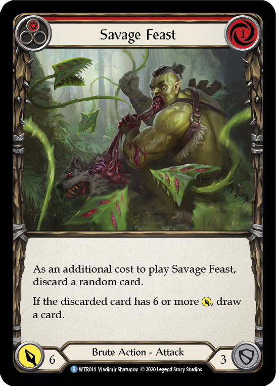 Savage Feast (Red) [U-WTR014] (Welcome to Rathe Unlimited)  Unlimited Normal | Arkham Games and Comics