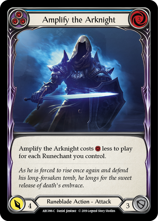 Amplify the Arknight (Blue) [ARC096-C] (Arcane Rising)  1st Edition Normal | Arkham Games and Comics
