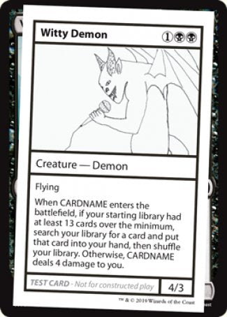 Witty Demon (2021 Edition) [Mystery Booster Playtest Cards] | Arkham Games and Comics