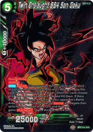 Twin Onslaught SS4 Son Goku (SPR) (BT5-055) [Miraculous Revival] | Arkham Games and Comics