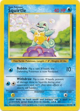 Squirtle (63/102) [Base Set Unlimited] | Arkham Games and Comics