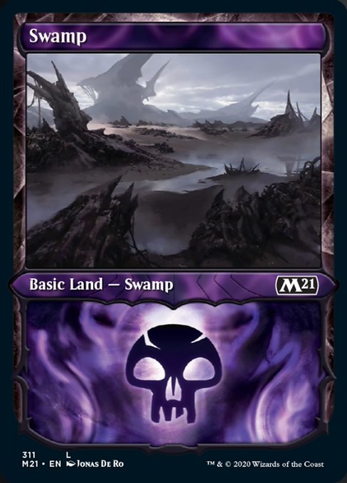 Swamp (Showcase) [Core Set 2021] | Arkham Games and Comics