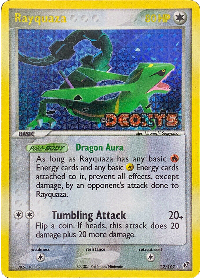 Rayquaza (22/107) (Stamped) [EX: Deoxys] | Arkham Games and Comics