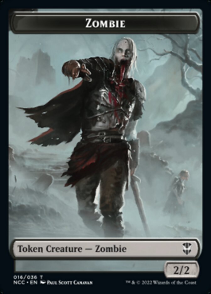 Zombie // Goat Double-sided Token [Streets of New Capenna Commander Tokens] | Arkham Games and Comics