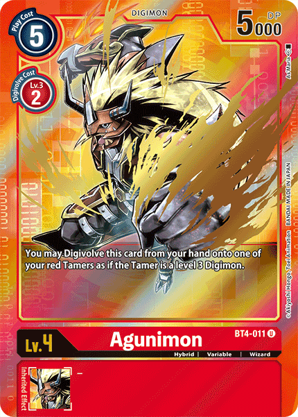 Agunimon [BT4-011] (Alternate Art) [Great Legend] | Arkham Games and Comics