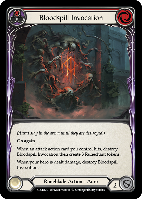 Bloodspill Invocation (Red) [ARC106-C] (Arcane Rising)  1st Edition Rainbow Foil | Arkham Games and Comics